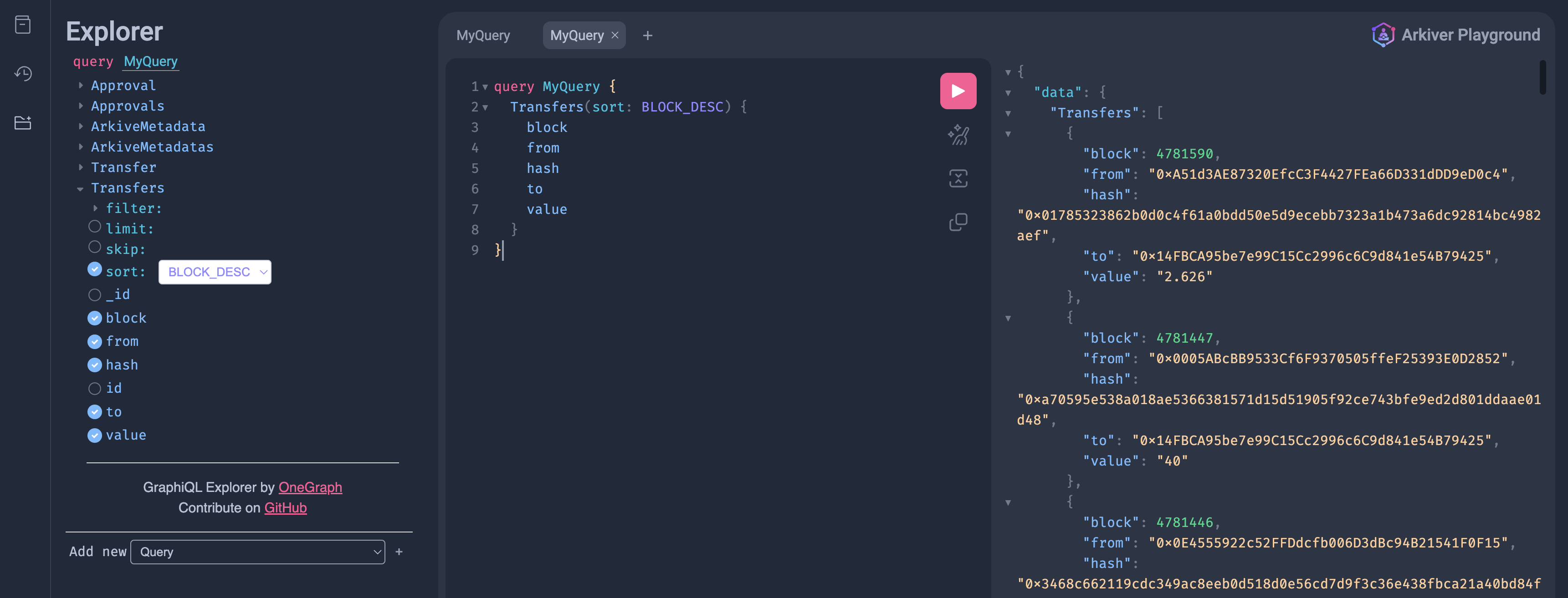 GraphQL Explorer